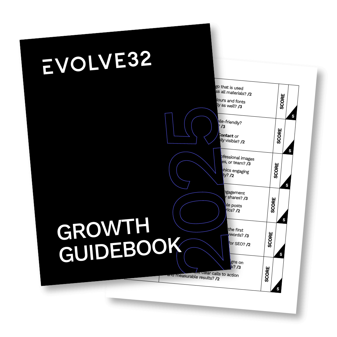 A preview of the Growth Guidebook, a free marketing resource